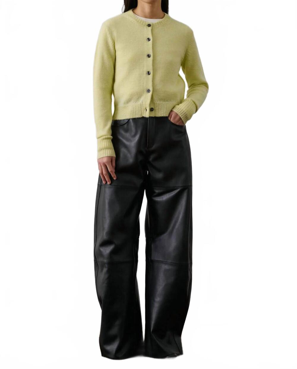 NEW SOEUR griffith knit cardigan in yellow
